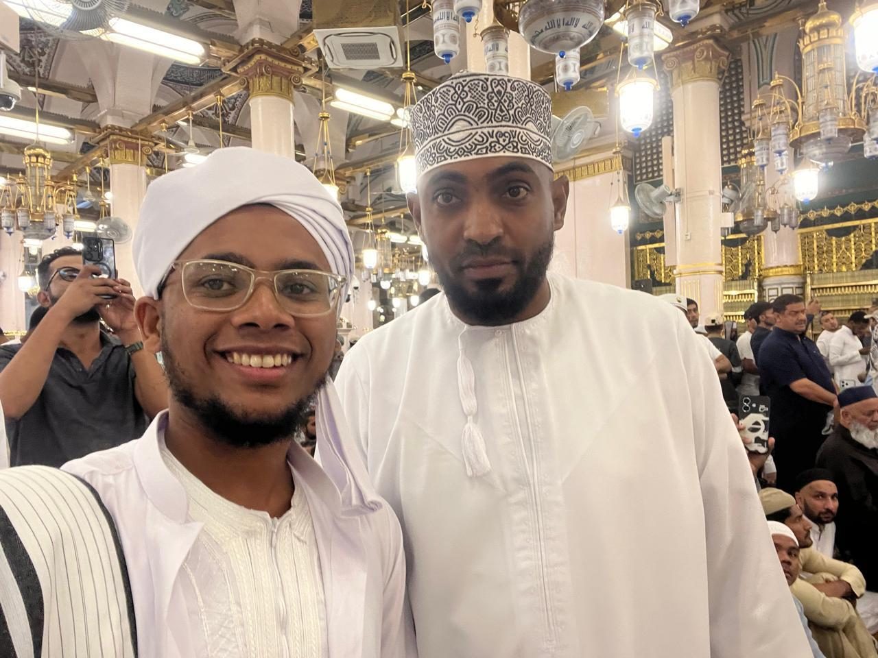 Inside the Blessed mosque (Masjid Nabawi)
