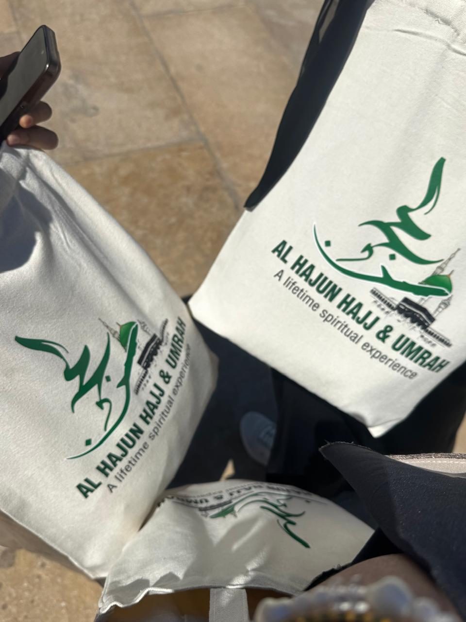 Branded Alhajun tote bags for the ladies
