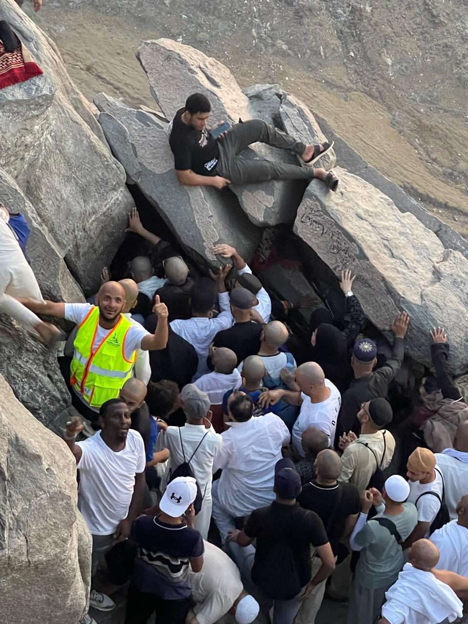 At Cave Hira, where the Prophet first received revelation